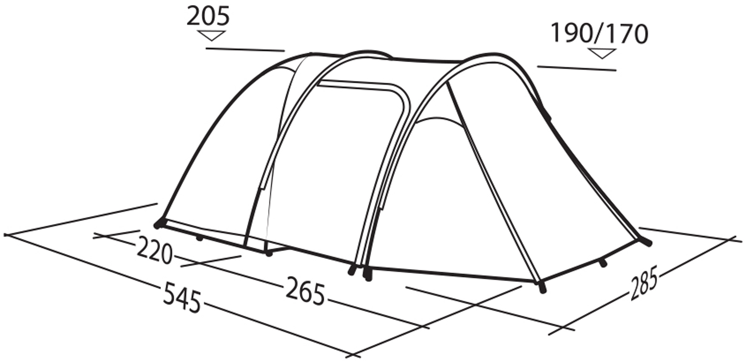 Paso Flex 5, 5-Personers Telt
