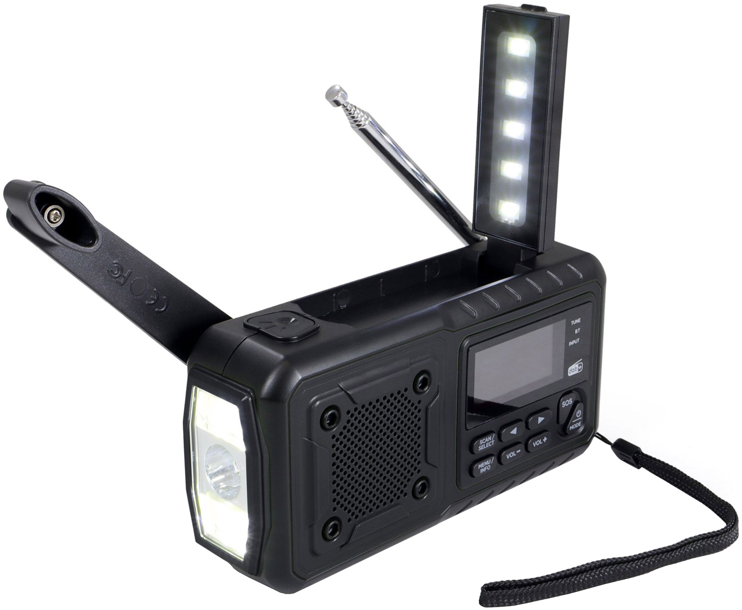 Crank Radio Multi DAB+ Nødradio med Håndsving Origin Outdoors prepper-udstyr