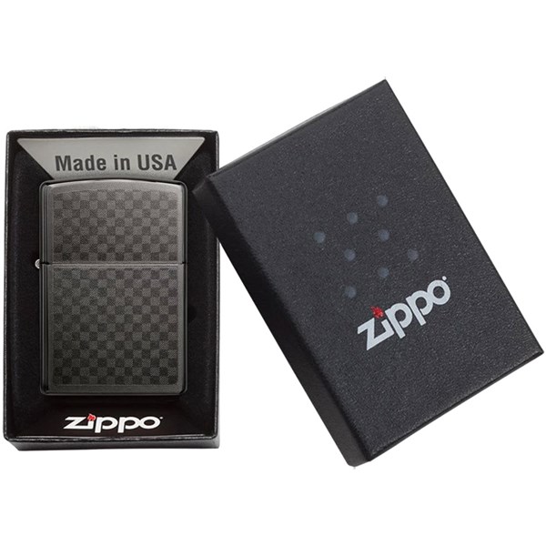 Iced Carbon Fiber Design Lighter Zippo Prismatch, Køb nu!