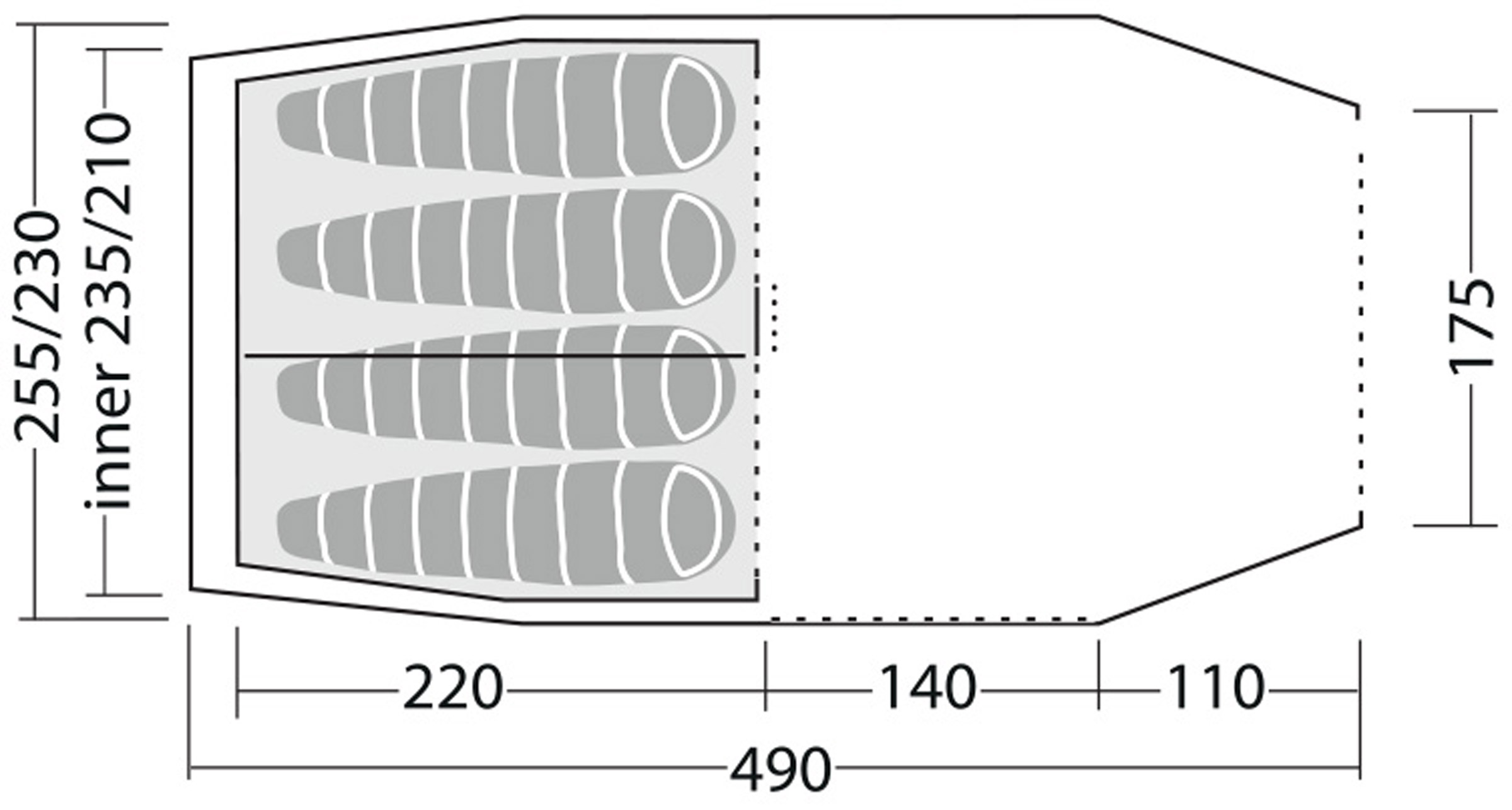 Cima Versa 4, 4-Personers Telt
