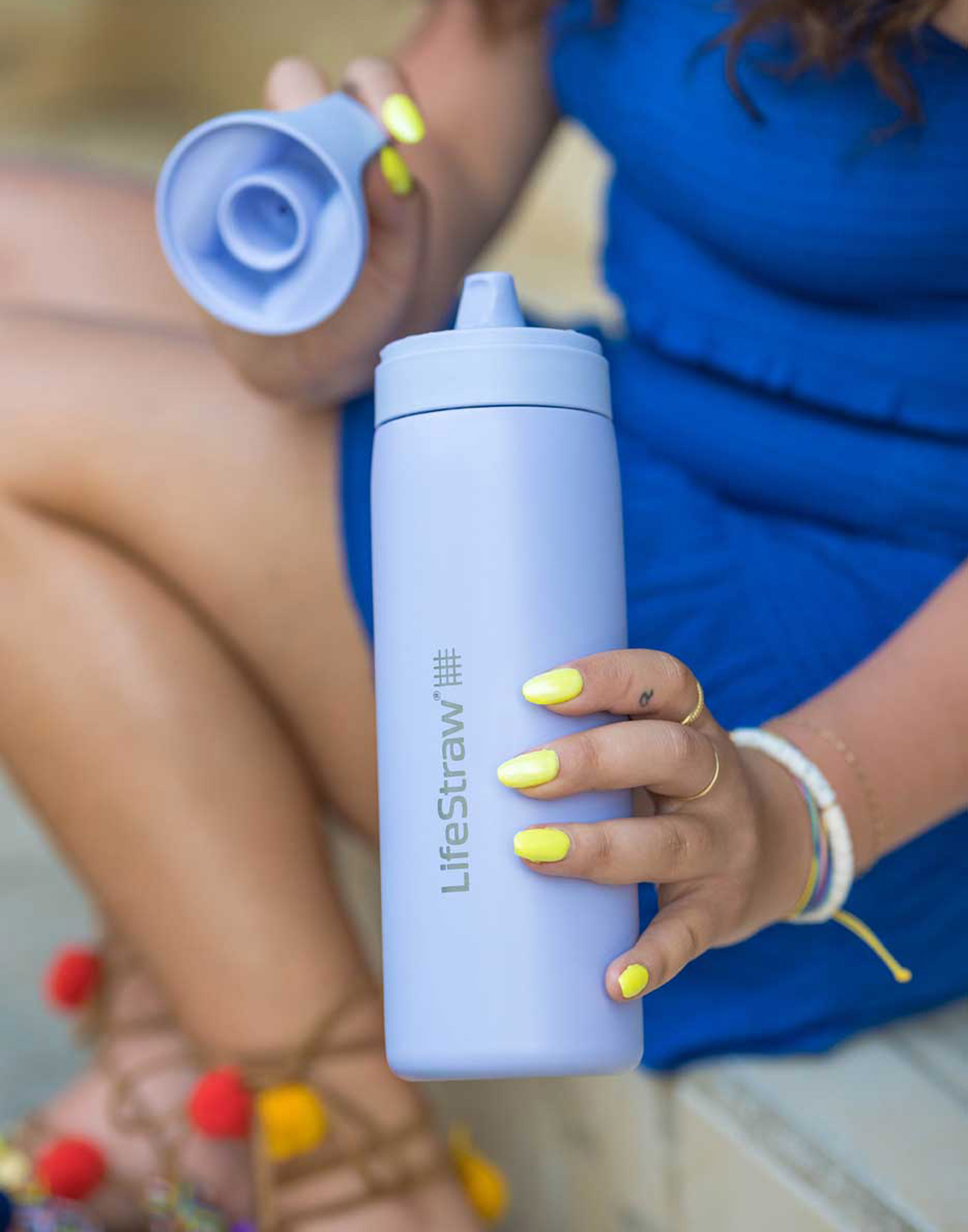 Go 0.5 ltr Stålflaske med Vandrensning