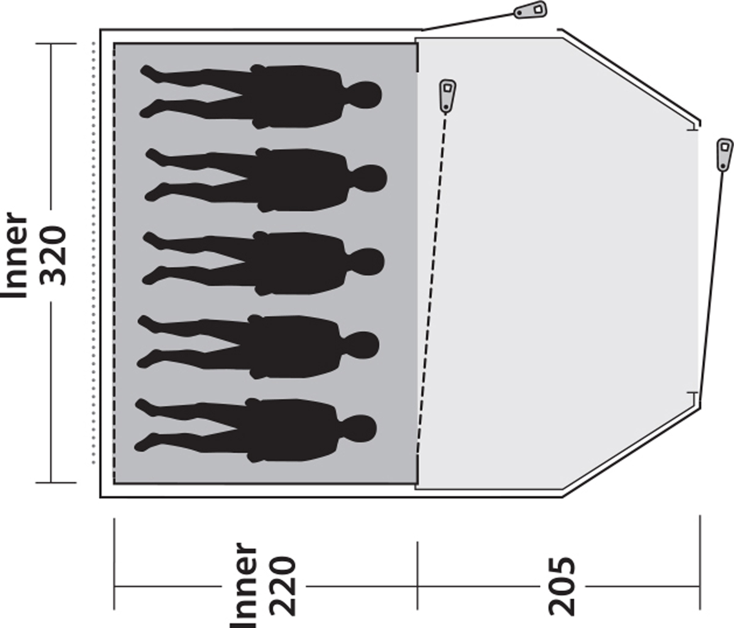 Earth 5 Plus, 5-Personers Telt