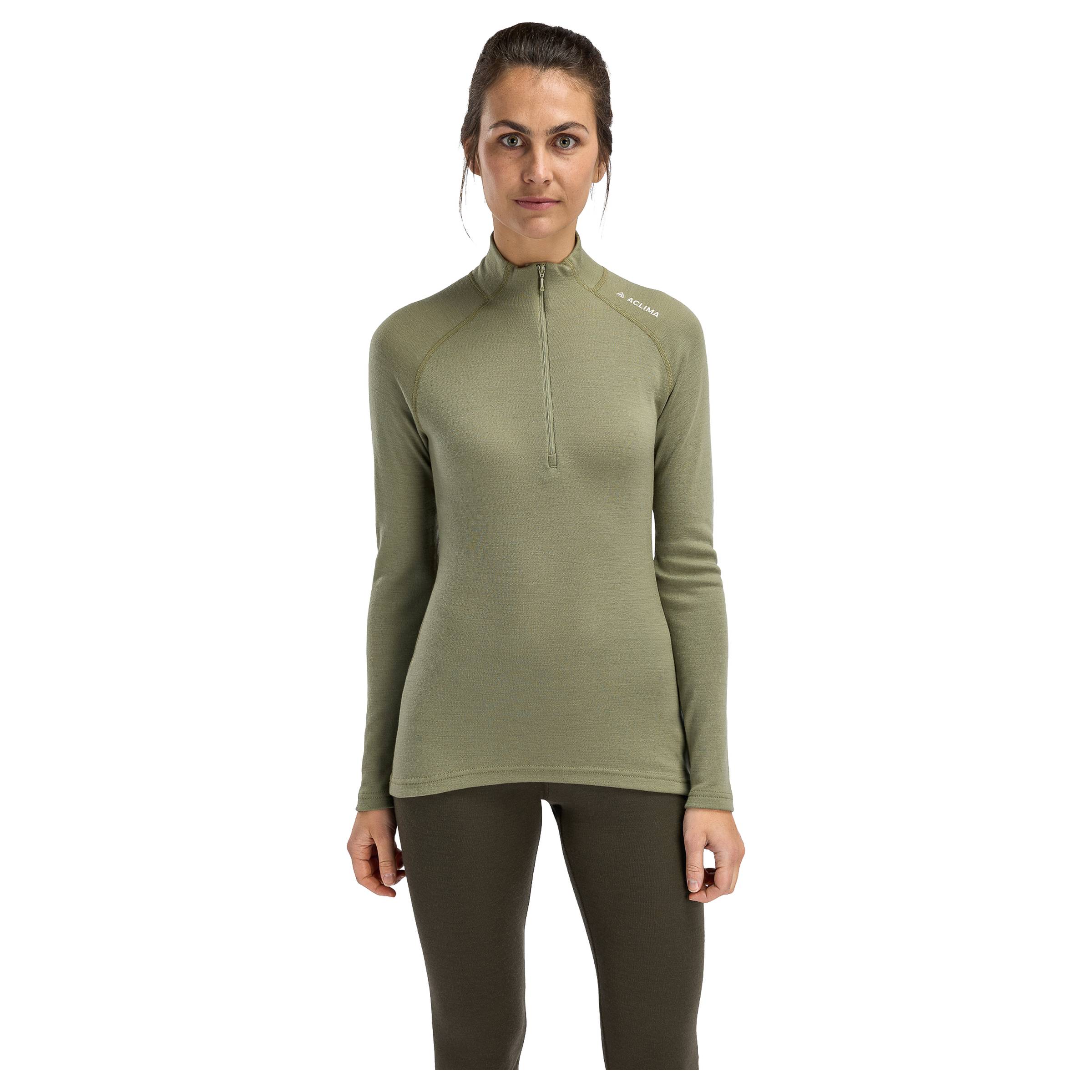 WarmWool Mock Neck with Zip Dame Aclima dame