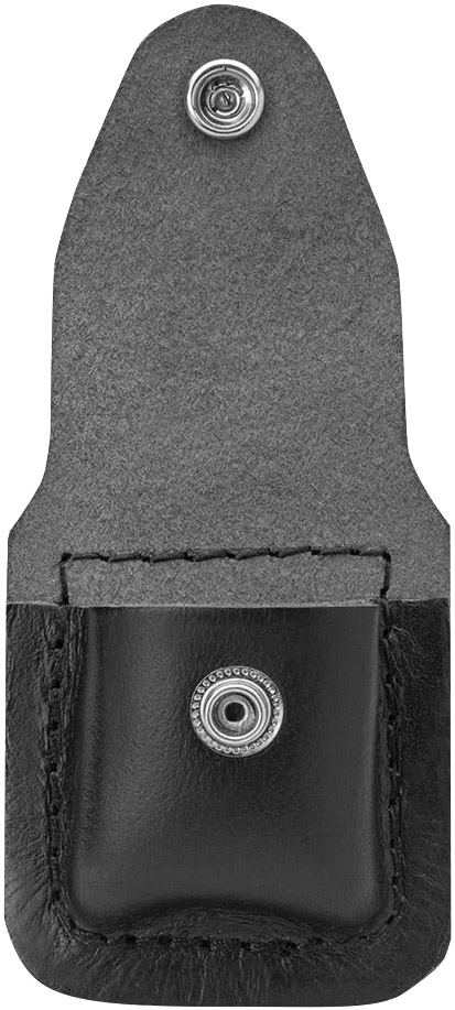Black Leather Lighter Pouch w/Clip