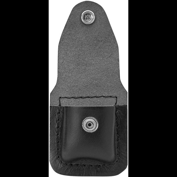 Black Leather Lighter Pouch w/Clip