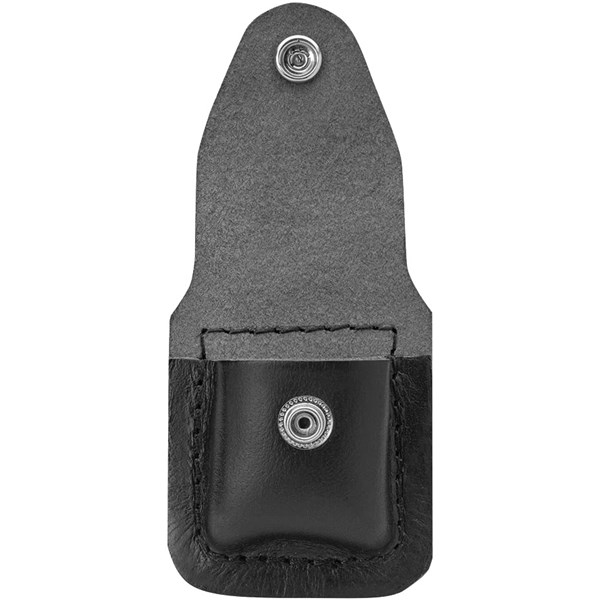 Black Leather Lighter Pouch w/Clip