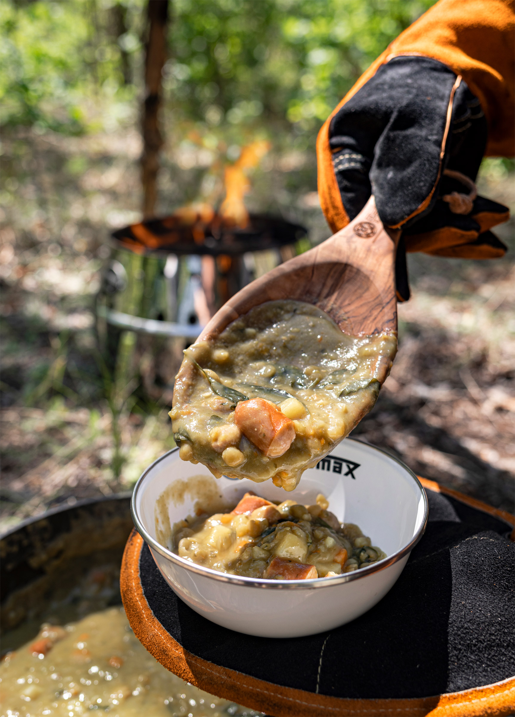 Flat Bowl 25 cm Olive Wood