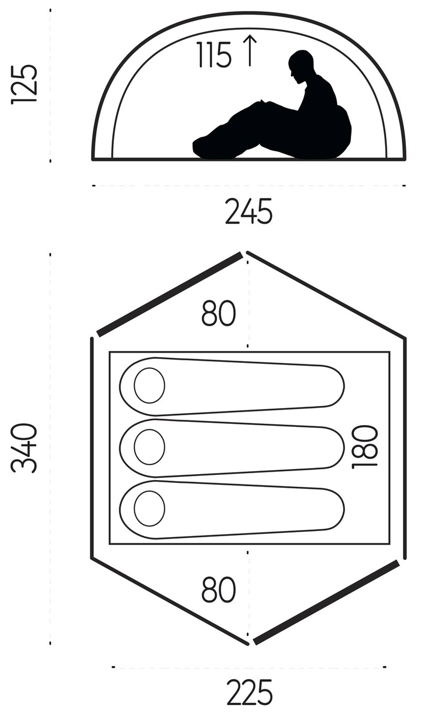 Abisko Dome 3, 3-Personers Telt