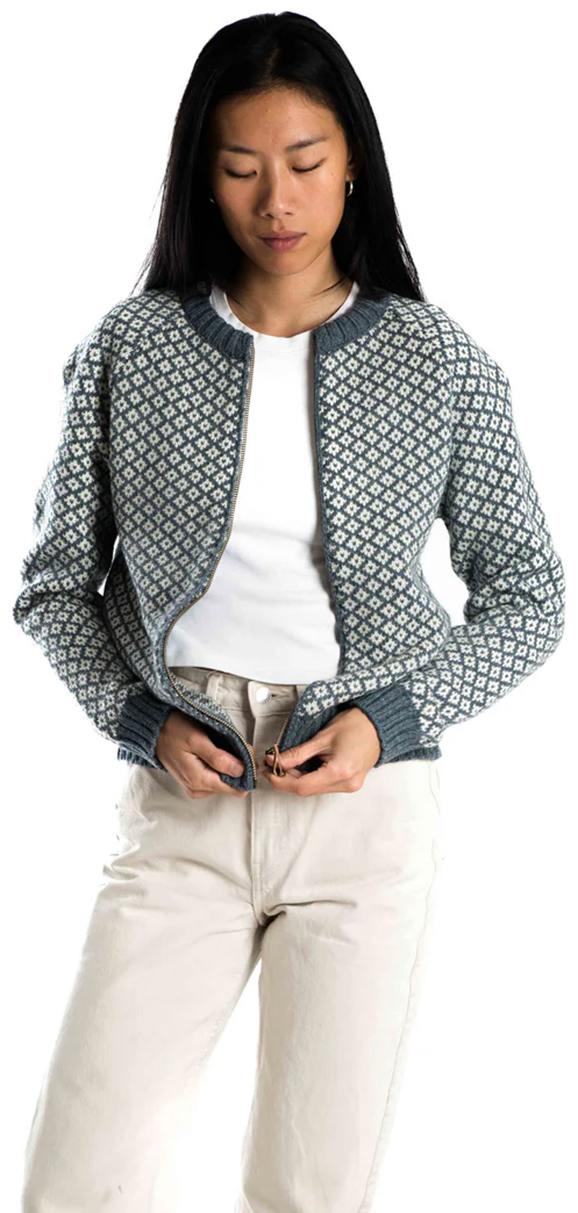 Iris Cardi Round Neck Dame