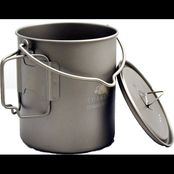 Titanium 750 ml Pot with Bail Handle Toaks Kogegrej