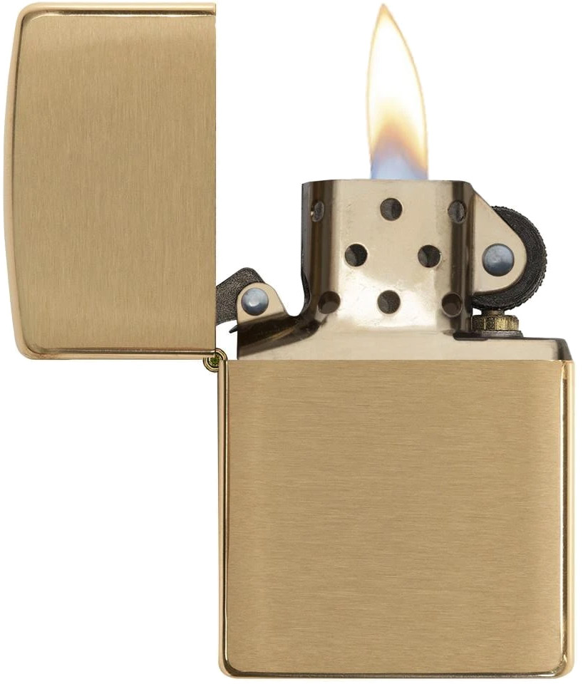 Classic Brushed Brass Lighter