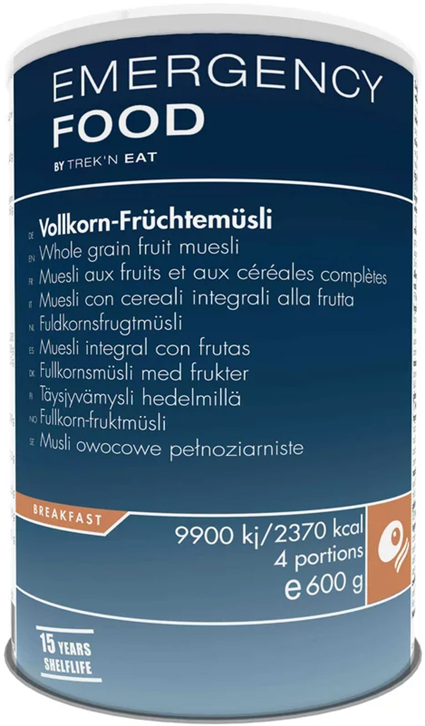 Emergency Food Whole Grain Fruit Muesli, 4 portioner Trek'n Eat kogegrej
