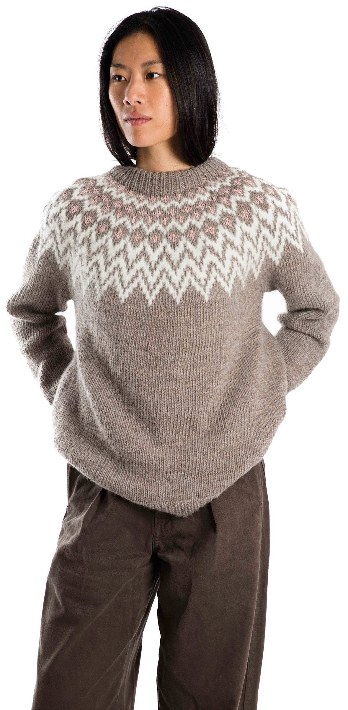 Che Che Sweater Round Neck  Dame Fuza Wool beklaedning