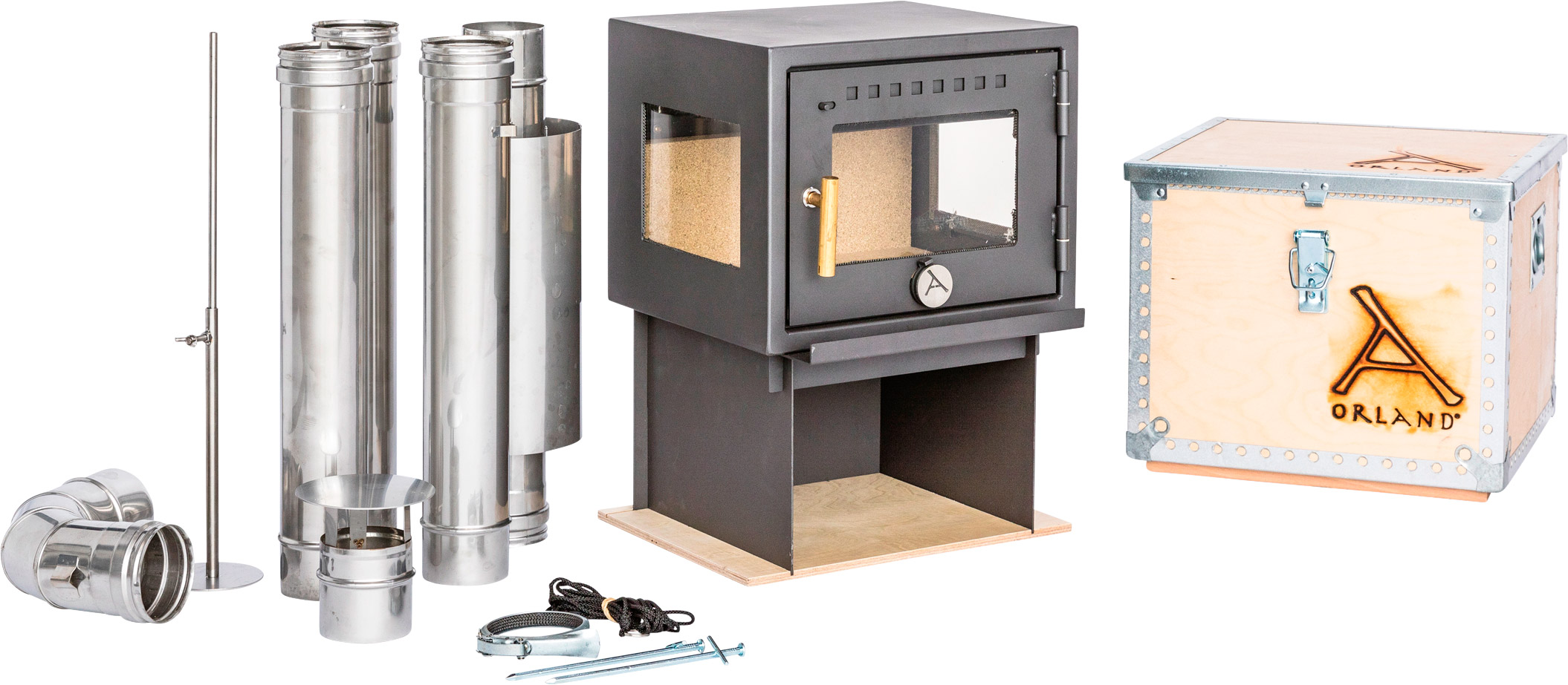 Compact Stove with Flue Kit Orland Living telte