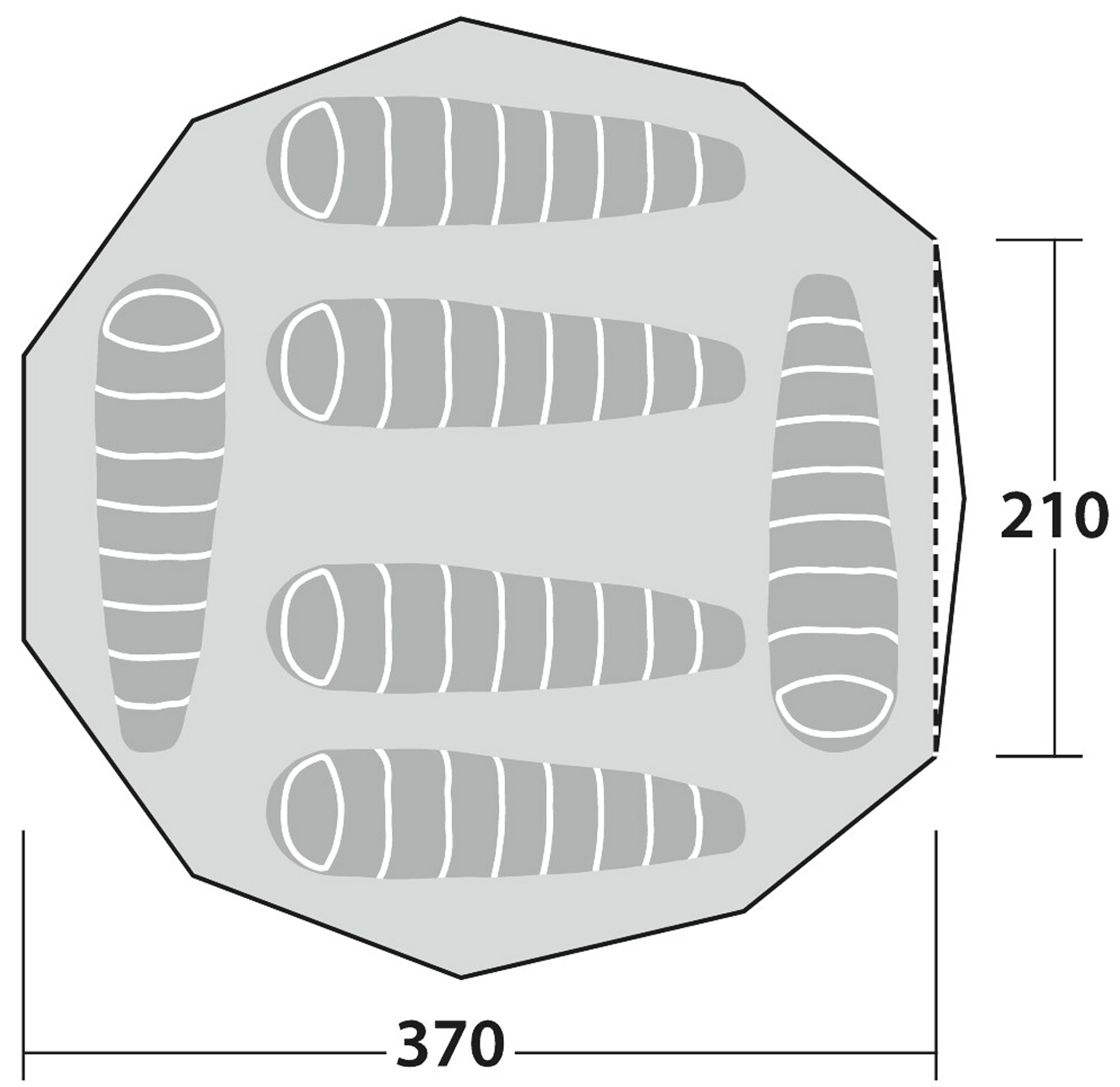 Settler Field 6, 6-Personers Bomuldstelt