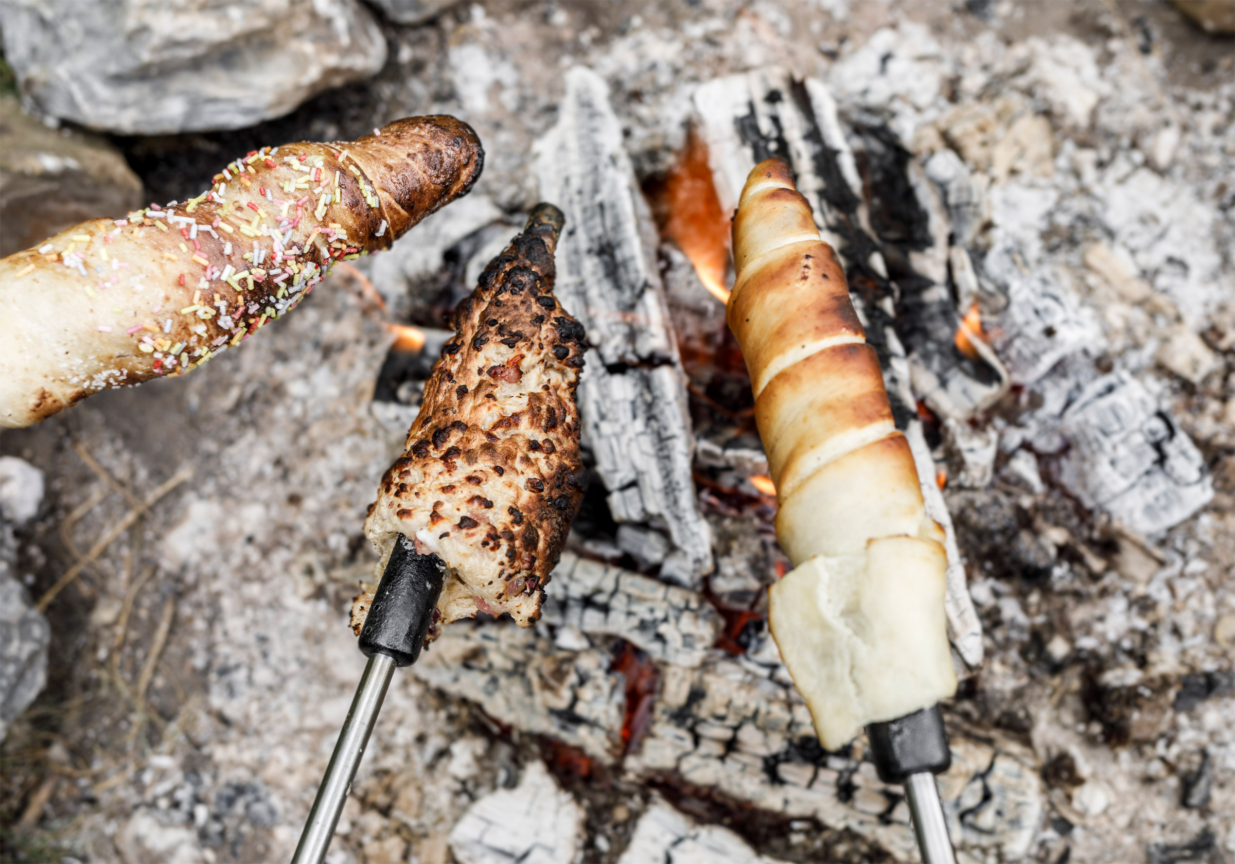 Campfire Bread Skewer With Cast-Iron Tip