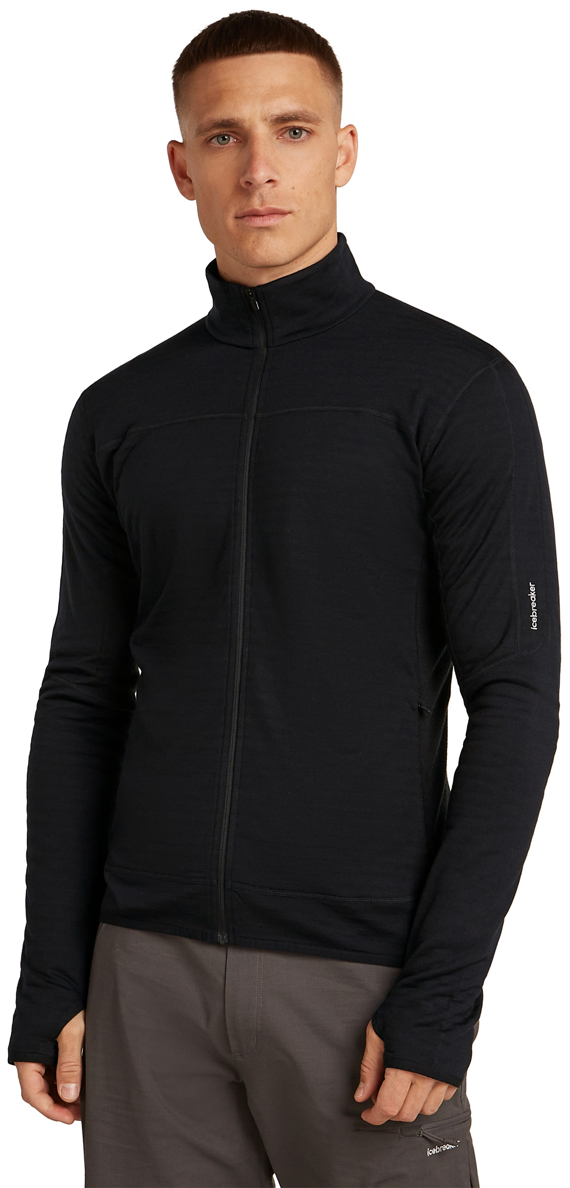 Merino Blend 300 RealFleece Descender LS Zip Icebreaker herre