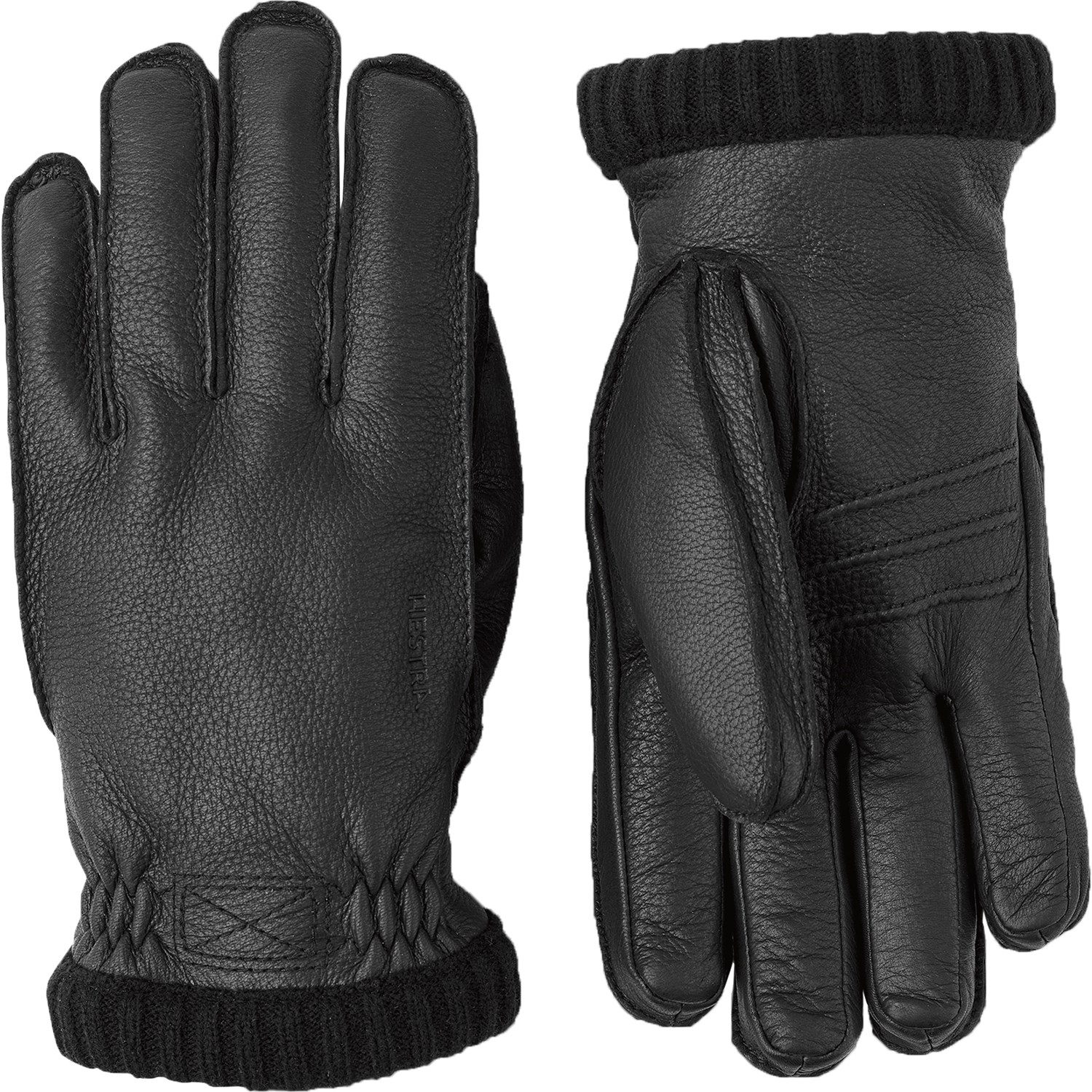 Hestra Deerskin PrimaLoft Ribbed 10 Sort Handsker & luffer