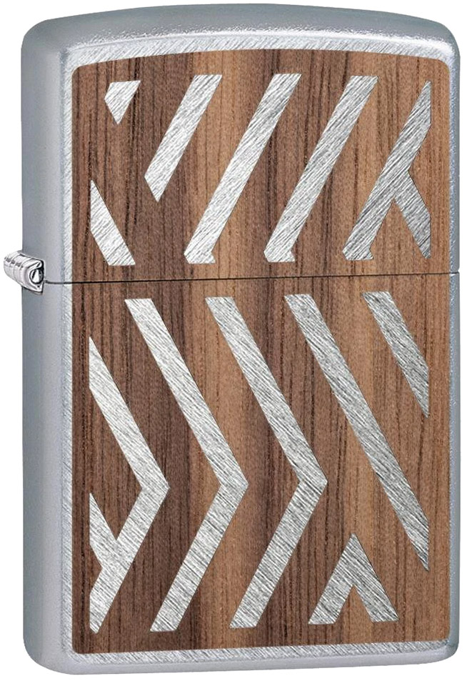 Woodchuck Herringbone Sweep Walnut Lighter Zippo kogegrej