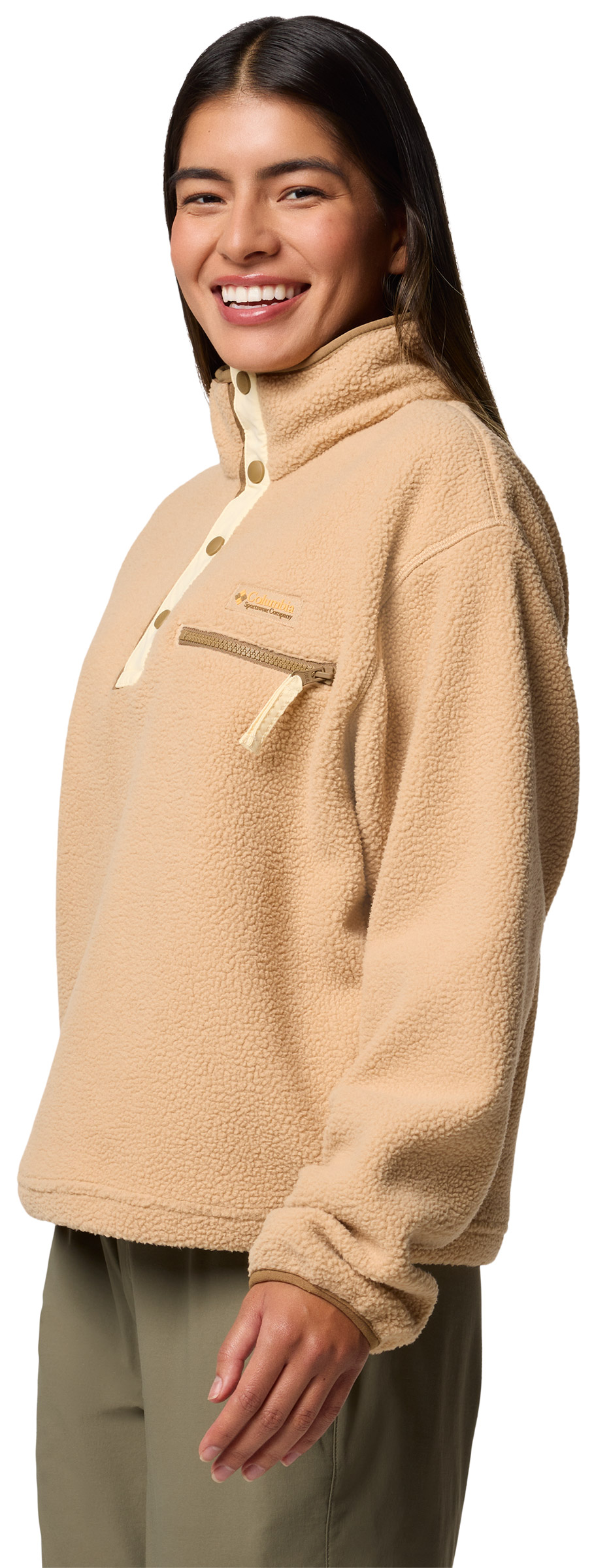 Helvetia II Cropped Half Snap Fleece Dame