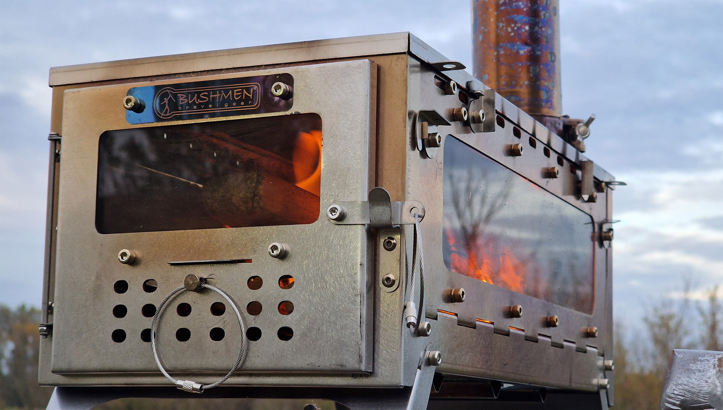 Fastfold Large Camping Stove with 3 Windows