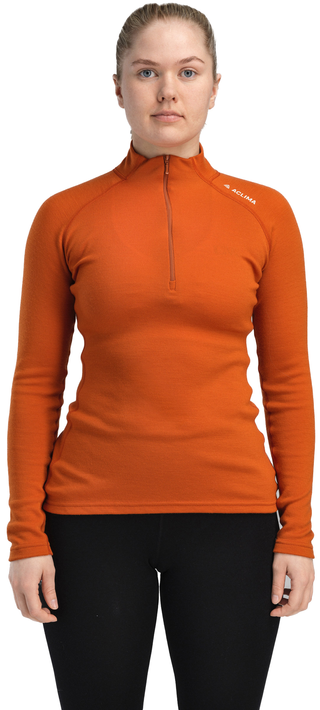 WarmWool Mock Neck with Zip Dame