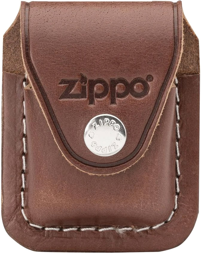 Brown Leather Lighter Pouch w/Clip Zippo kogegrej