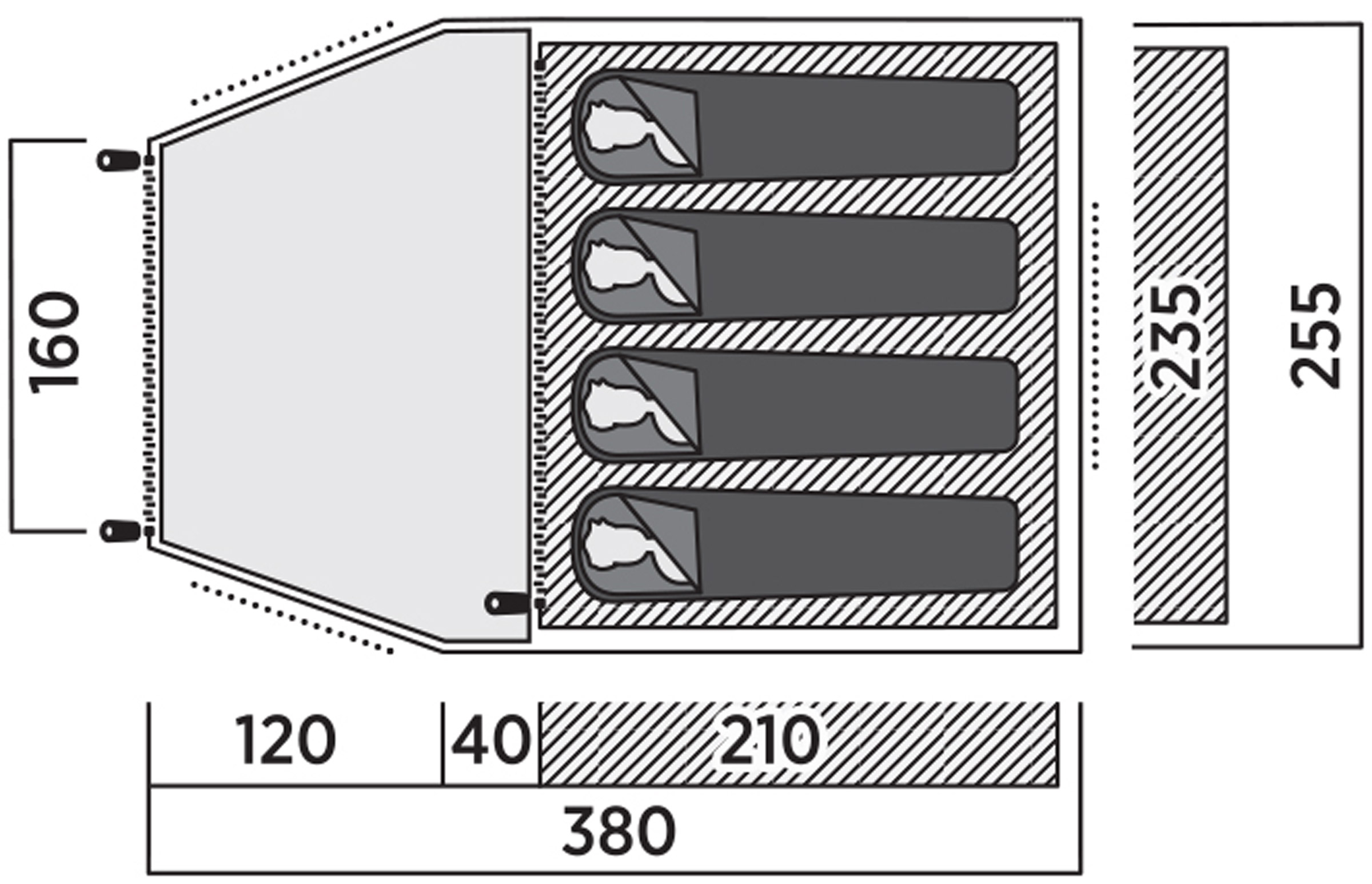 Kinn 4, 4-Personers Telt