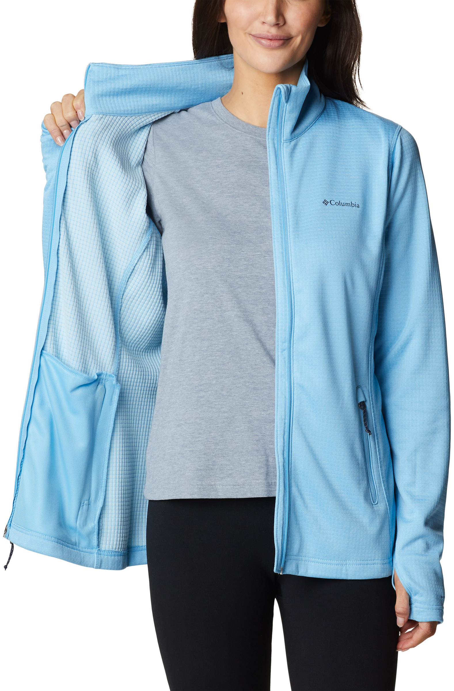 Park View Grid Fleece Full Zip Jacket Dame