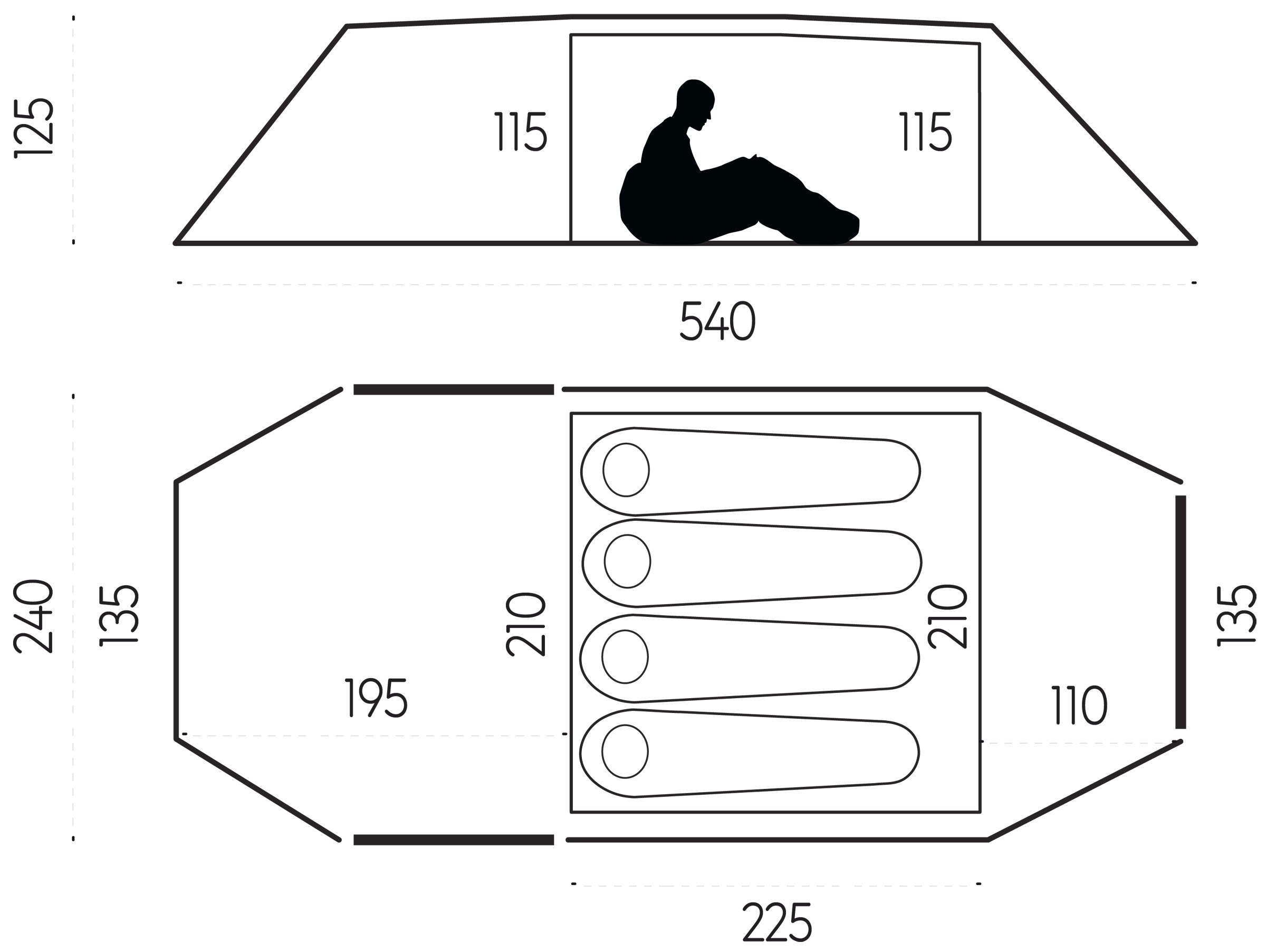 Keb Endurance 4, 4-Personers Telt