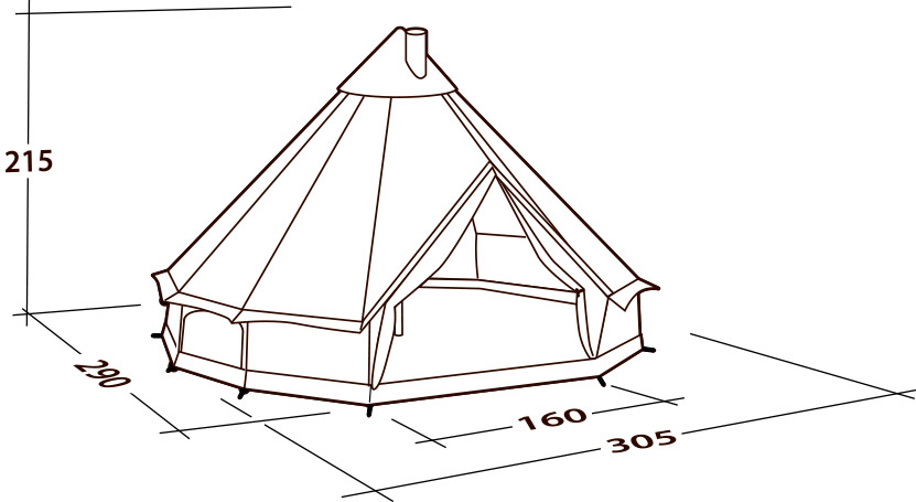 Klondike 4 S, 4-Personers Bomuldstelt