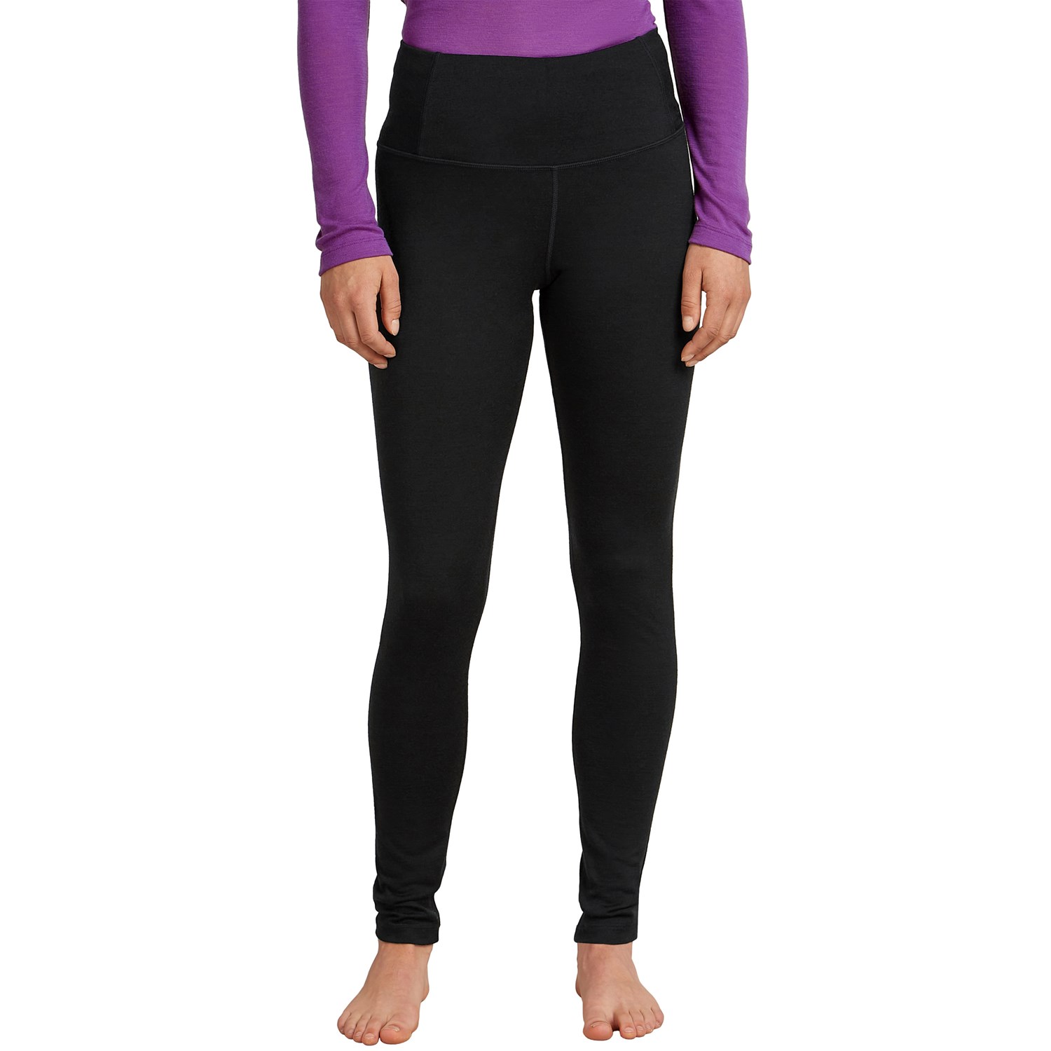 Icebreaker Merino 200 Oasis High Rise Leggings Dame S Sort Lange underbukser