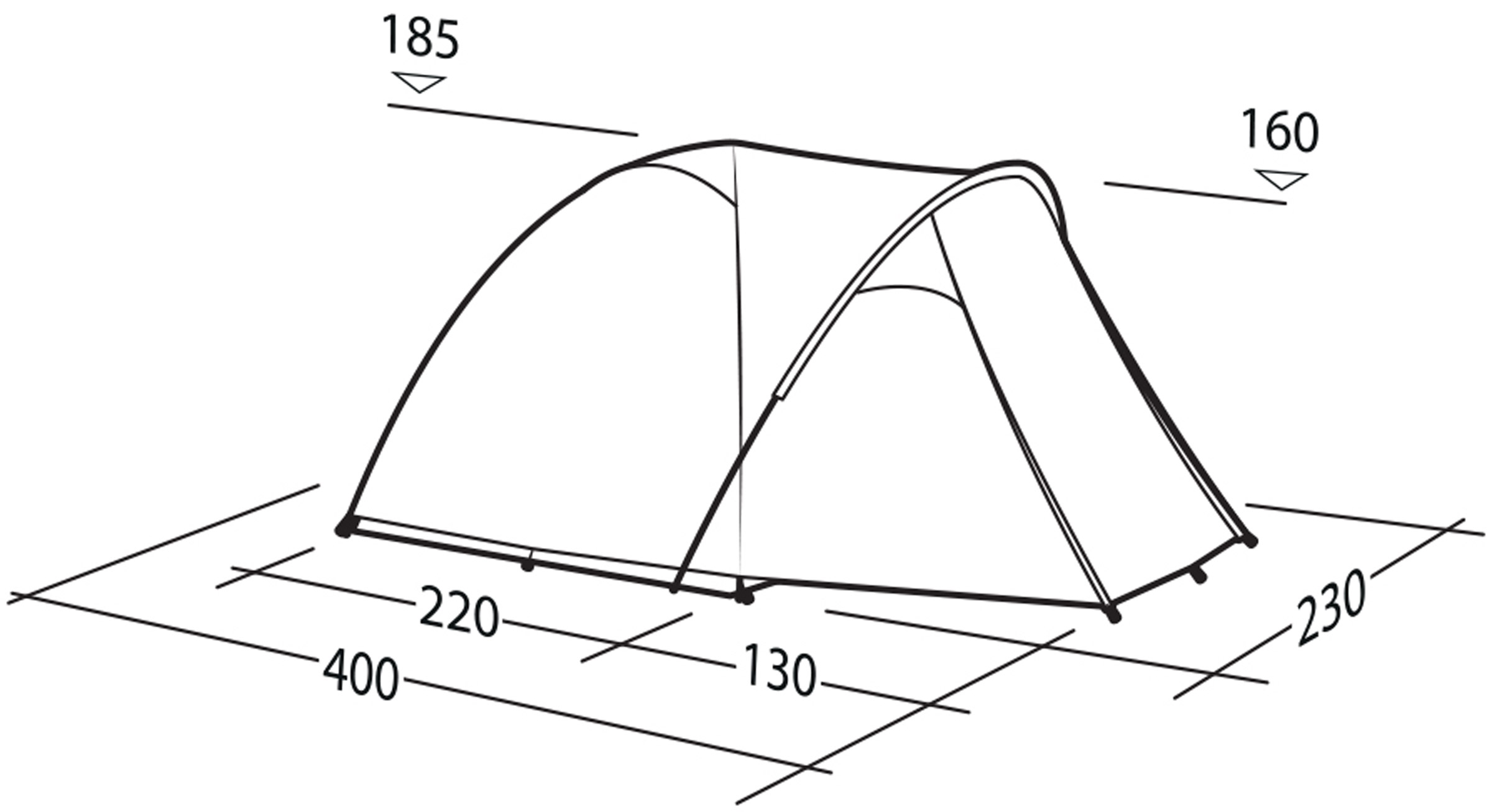 Lago Flex 4, 4-Personers Telt