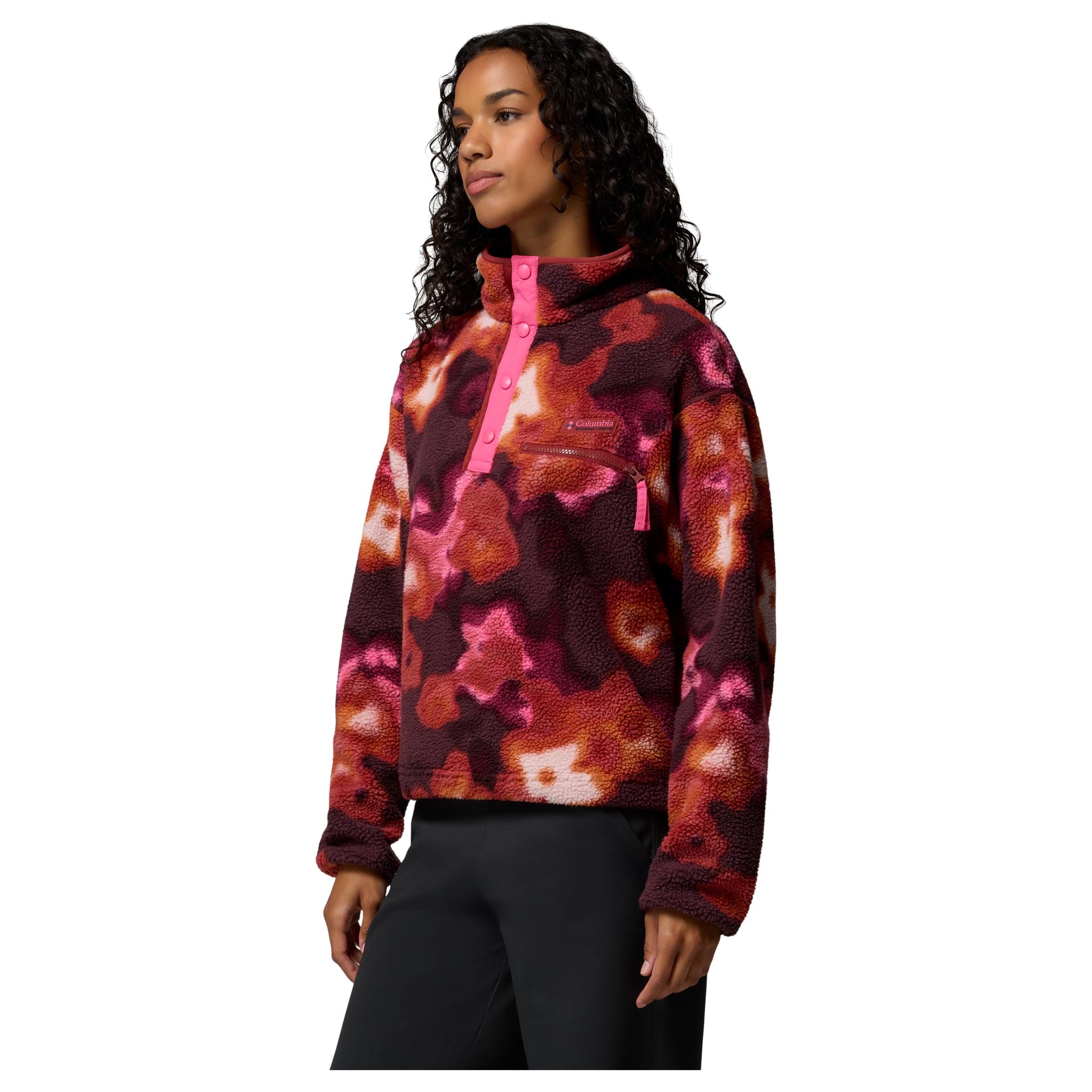 Helvetia II Printed Cropped Half Snap Dame