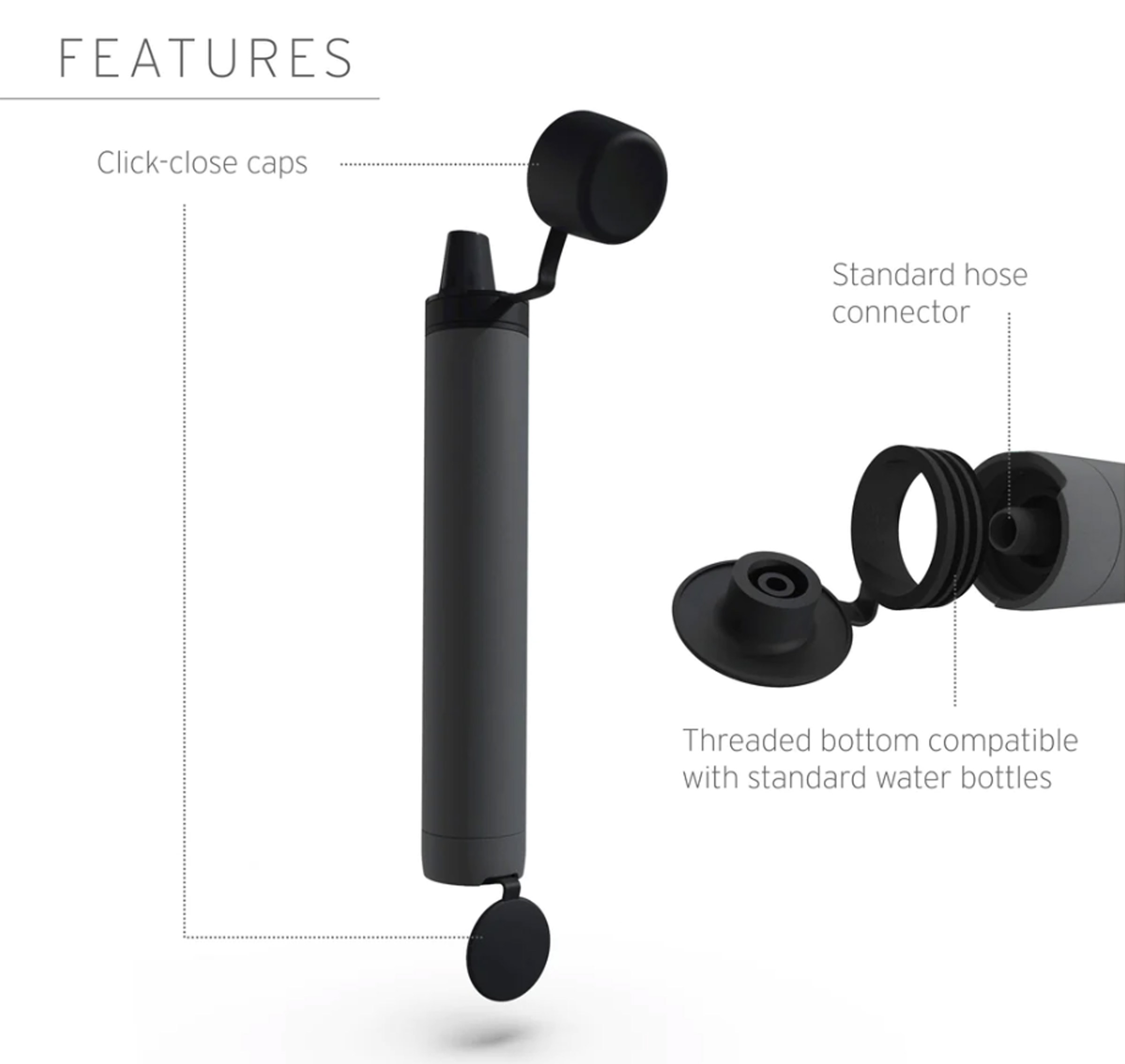 Peak Personal Water Filter Straw Vandrensningsfilter