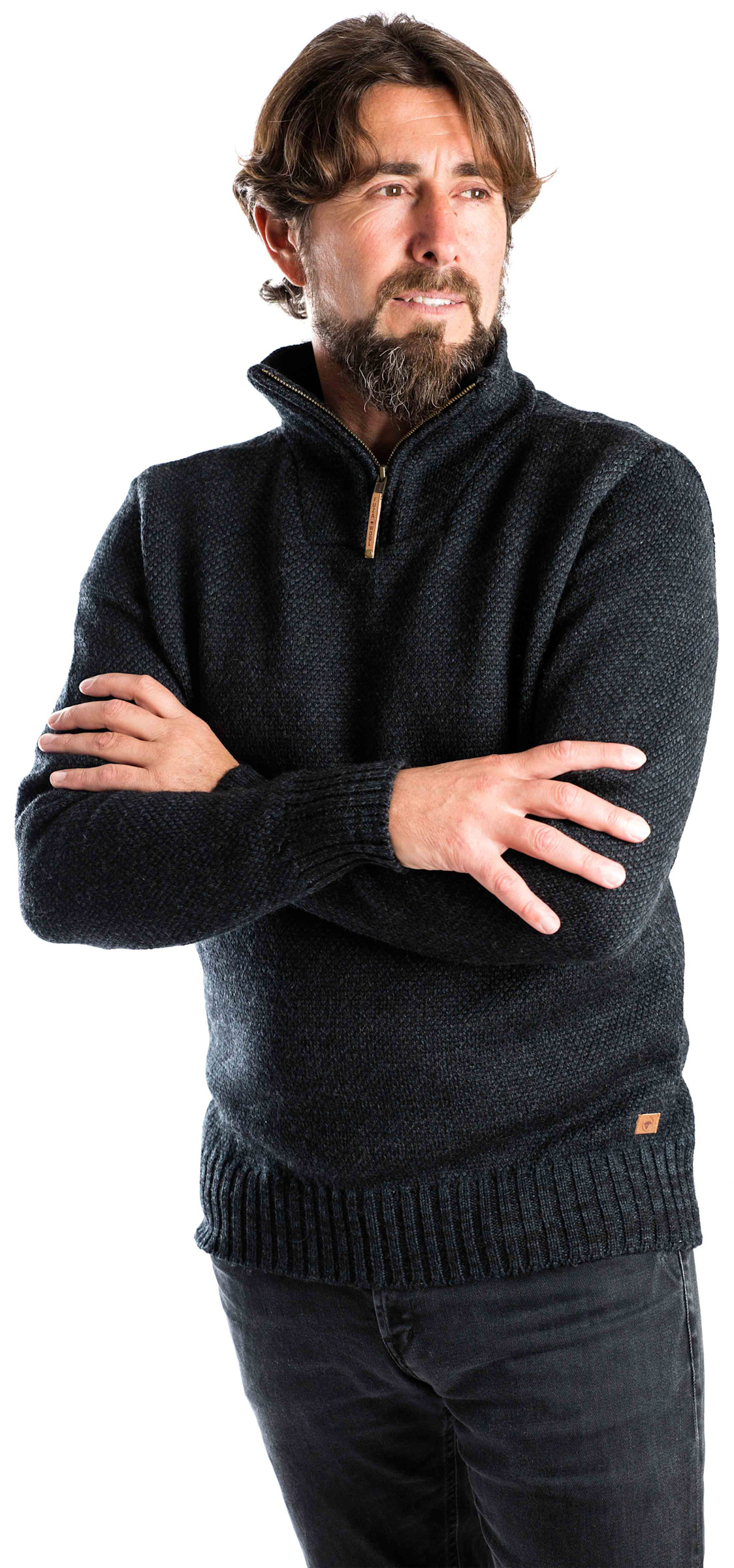 Dai Half-Zip Sweater Fuza Wool herre