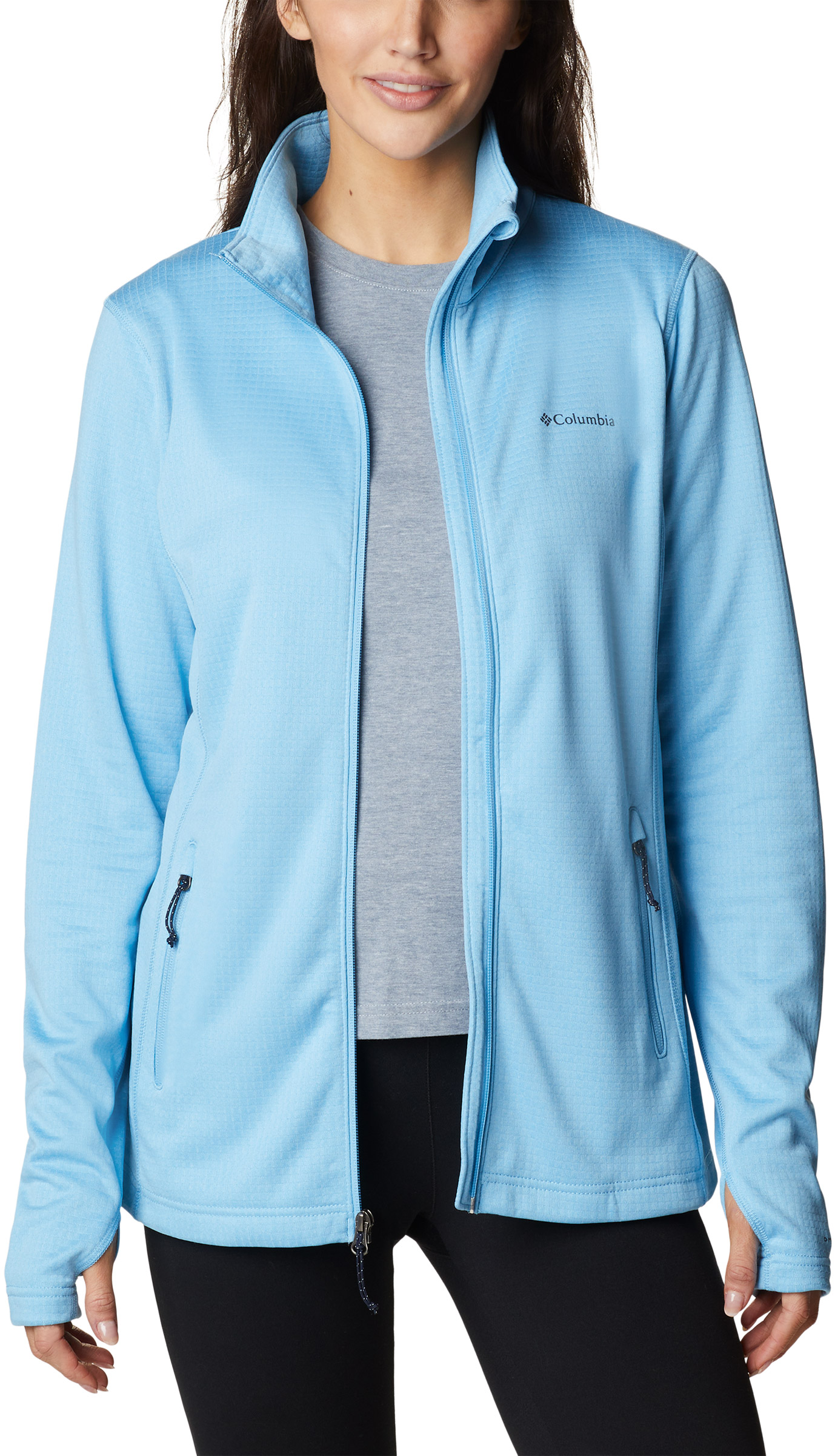 Park View Grid Fleece Full Zip Jacket Dame