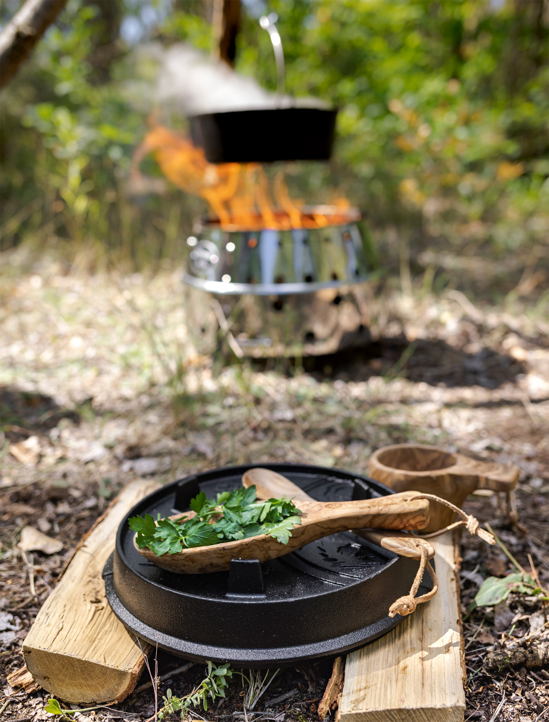 Flat Bowl 23 cm Olive Wood