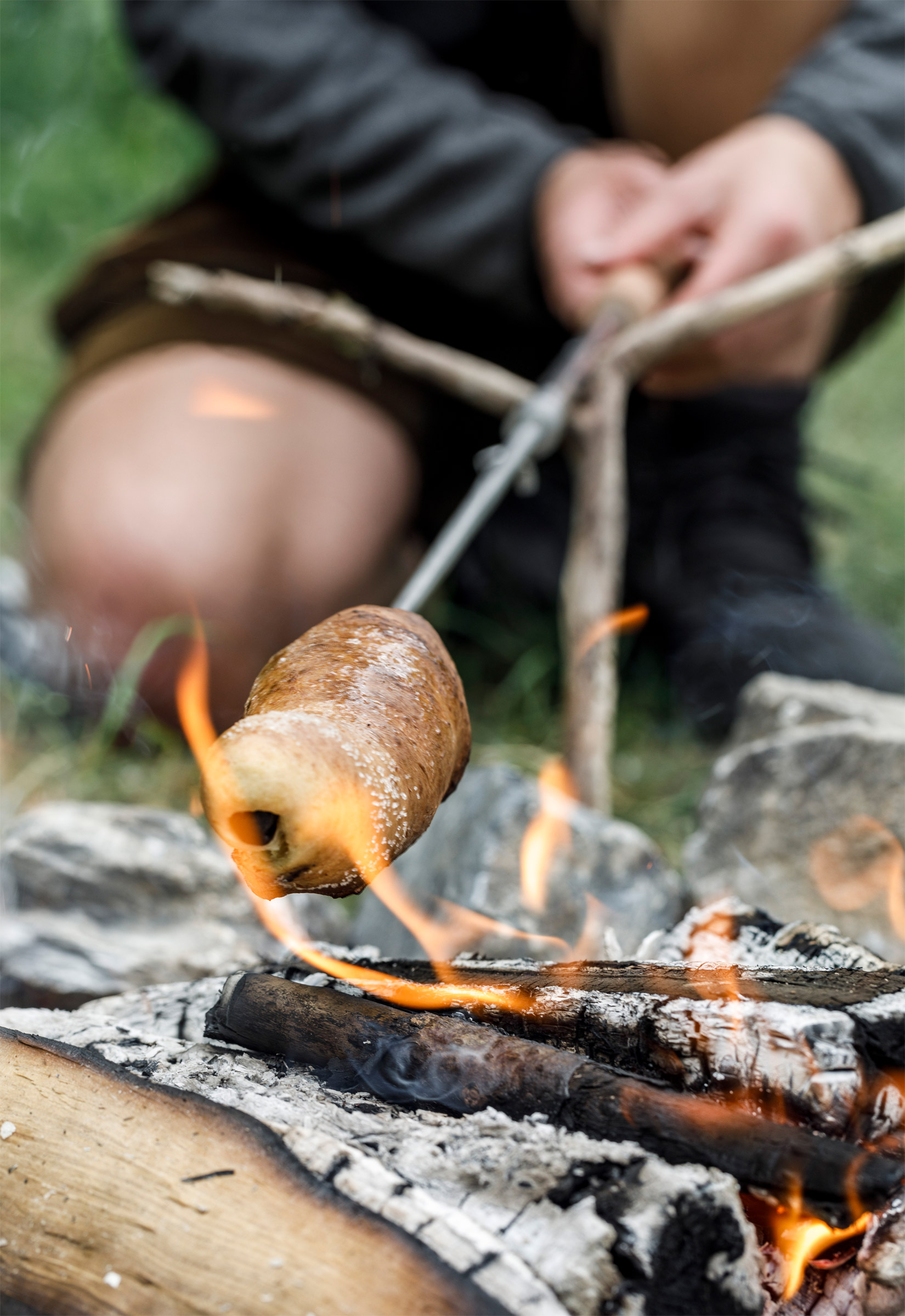 Campfire Bread Skewer With Cast-Iron Tip