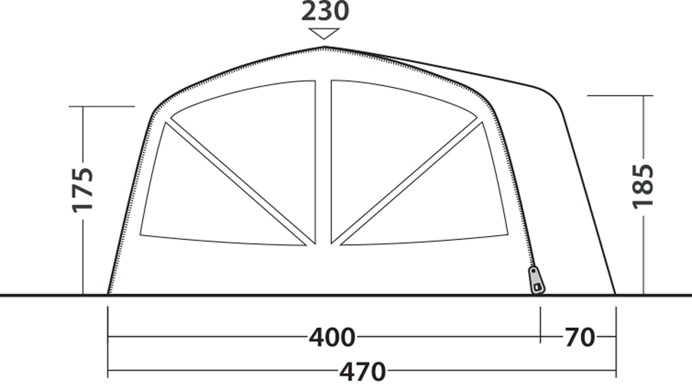 Vermont 7 Lufttelt, 7-Personers Telt