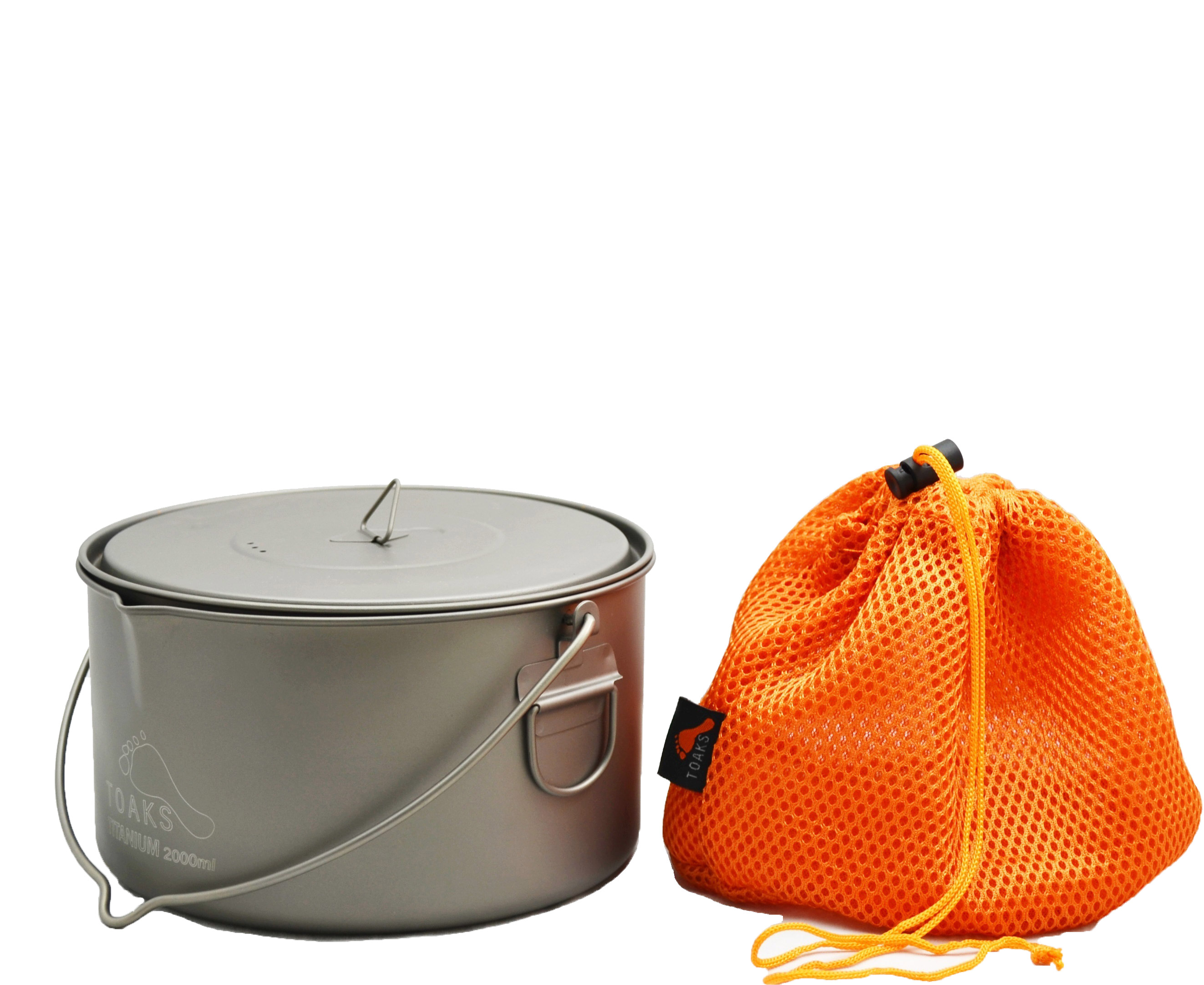 Titanium 2000 ml Pot with Bail Handle