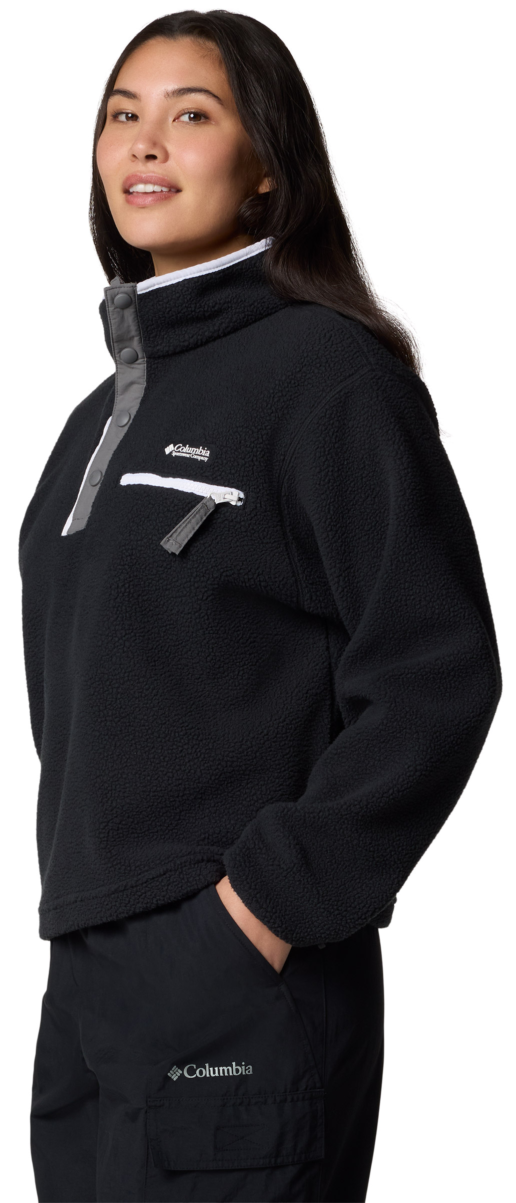 Helvetia II Cropped Half Snap Fleece Dame