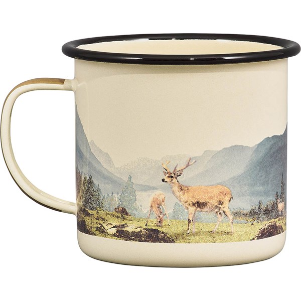 Great Outdoors Deer Enamel Mug