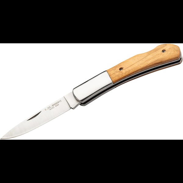 Olive Wood Pocket Knife Satin 440 Herbertz Udstyr
