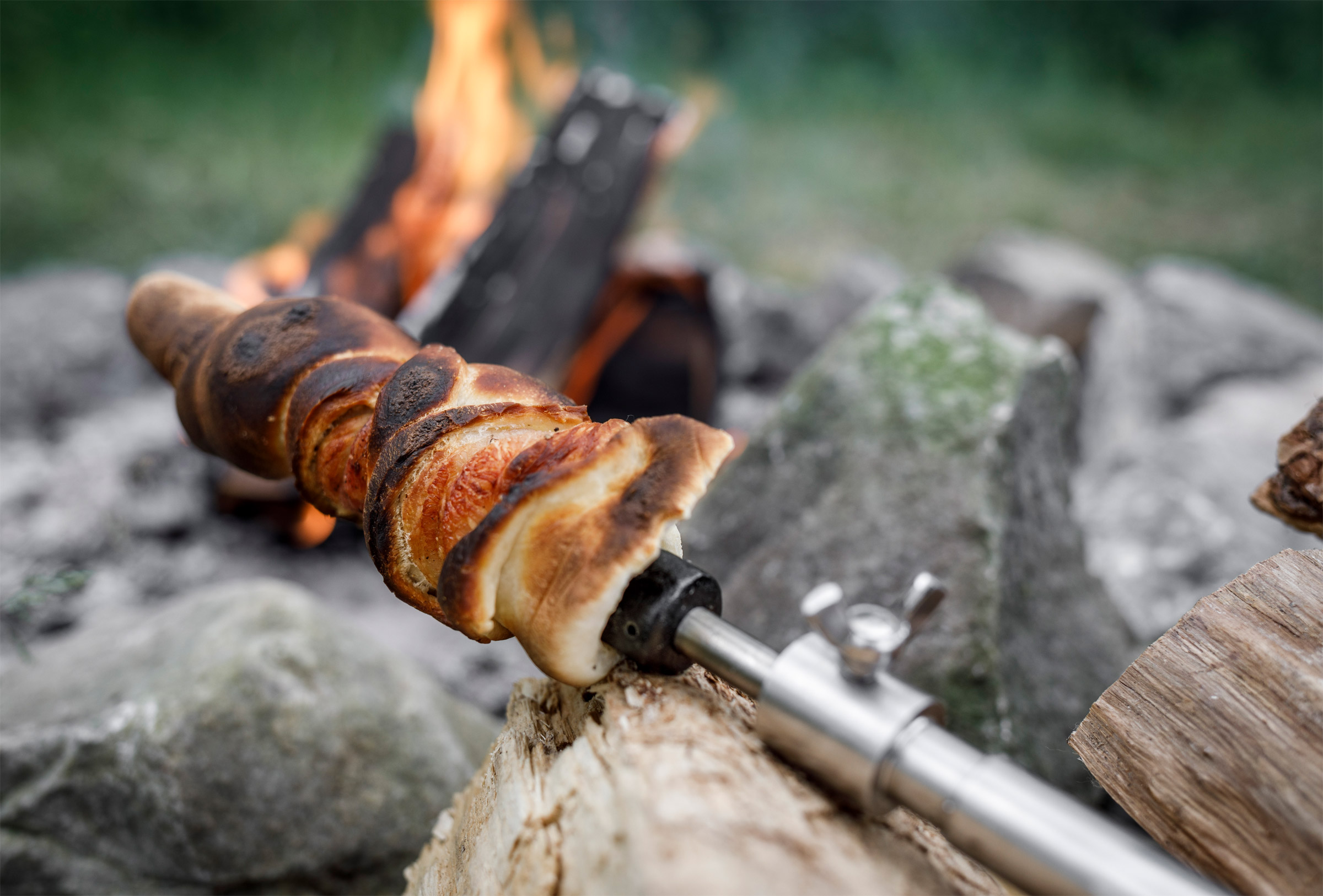Campfire Bread Skewer With Cast-Iron Tip