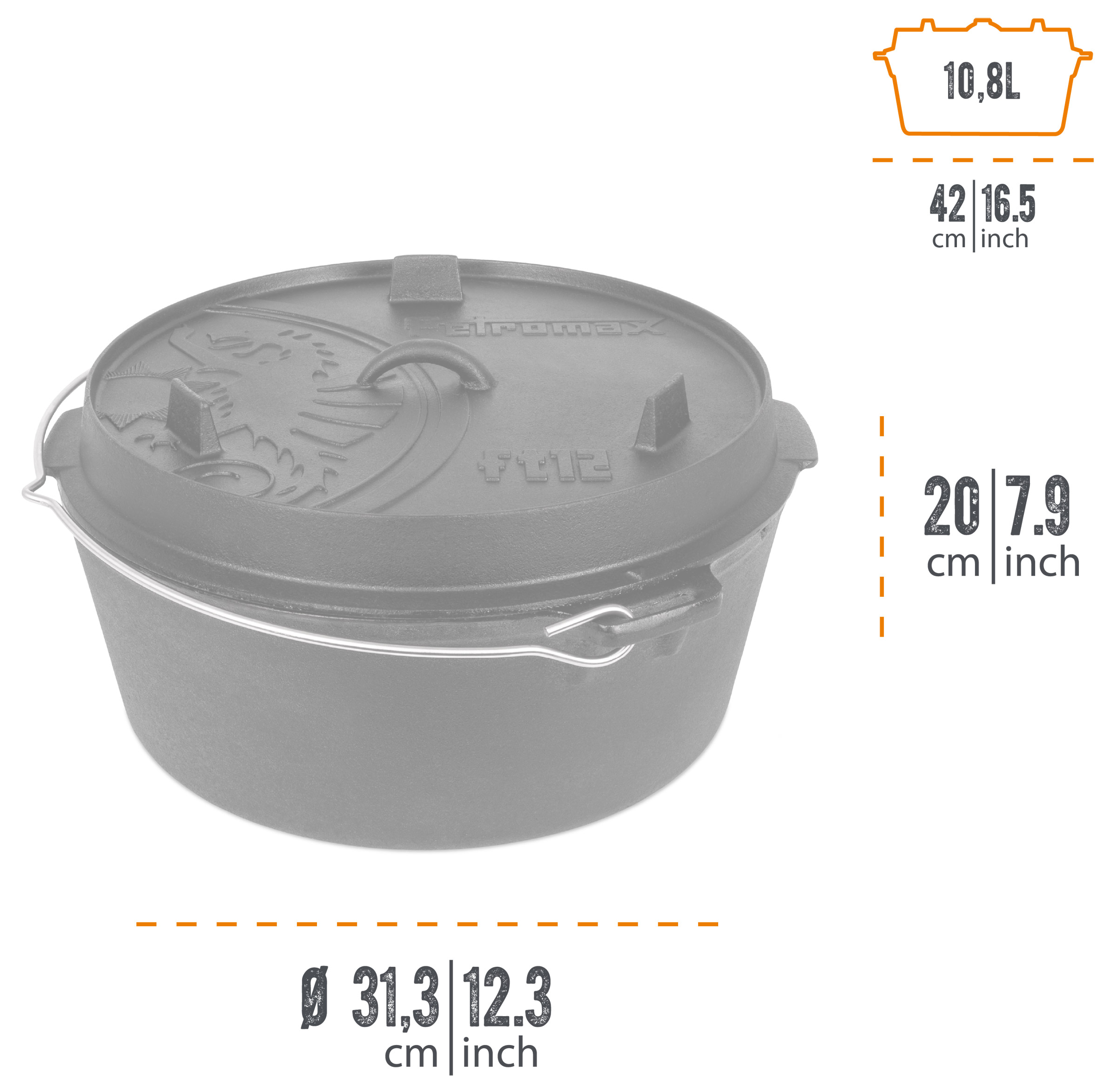 Dutch Oven FT12 Plane Bottom