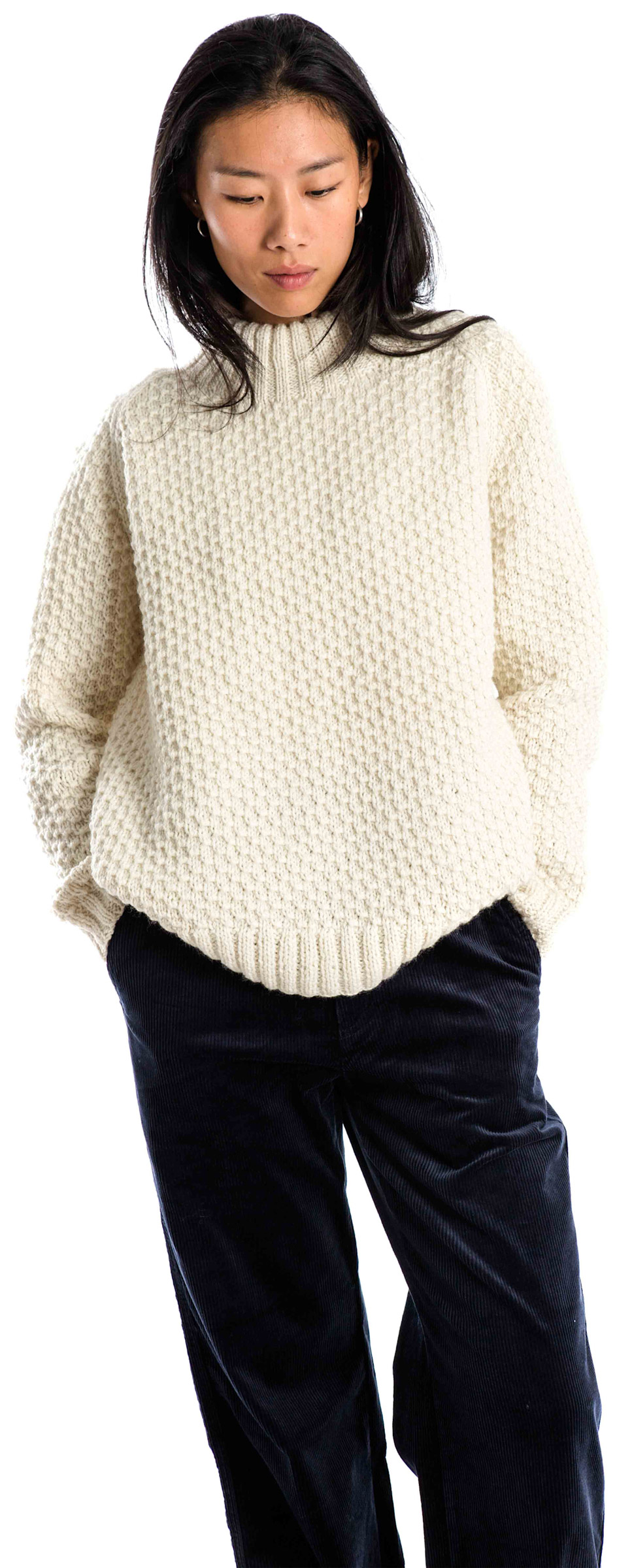 Butterfly Sweater Round Neck  Dame Fuza Wool beklaedning