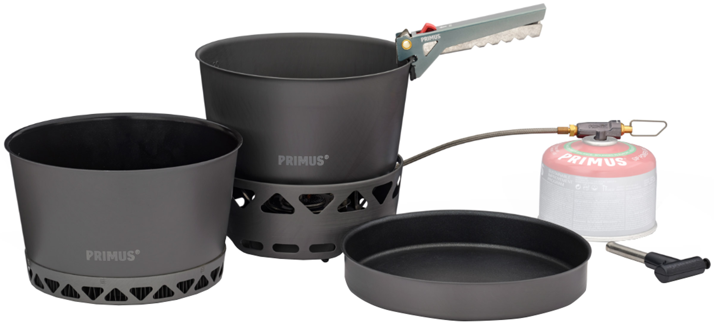 Primetech Stormkøkken II 2x2.3L w. Pan med Gasbrænder Primus kogegrej