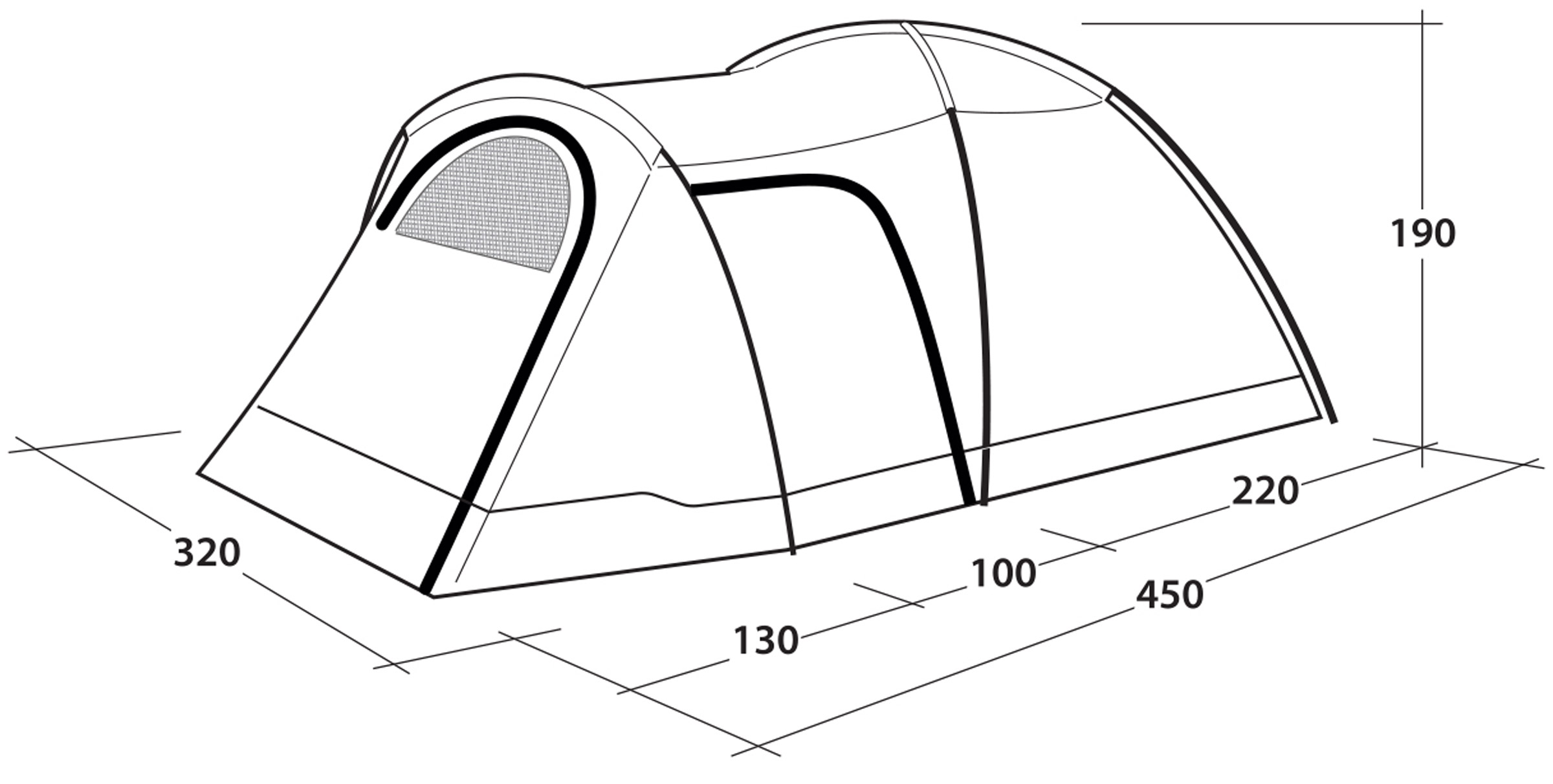 Cloud 5 Plus, 5-Personers Telt