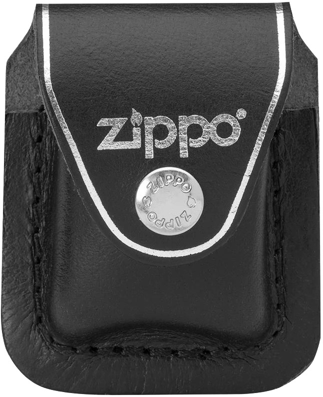 Black Leather Lighter Pouch w/Clip Zippo kogegrej